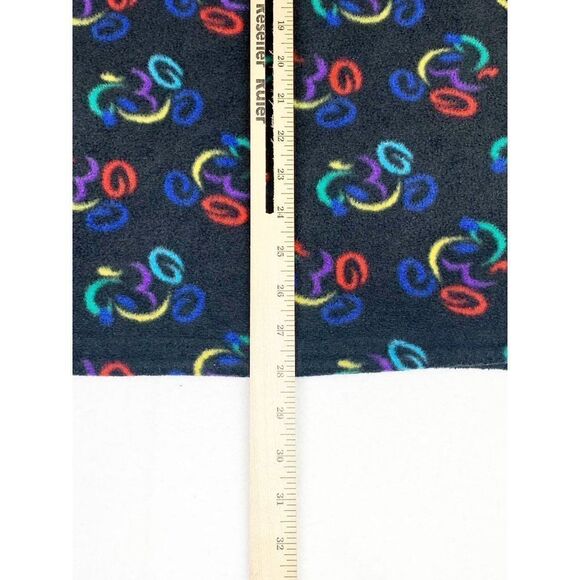 Vintage Mickey Mouse Fleece Sweater Black Small Disney World All Over Print - Picture 6 of 6